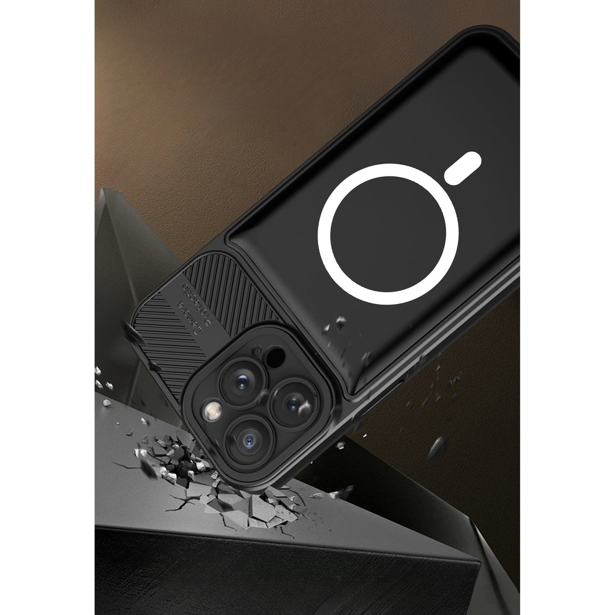 Husa Urban Armor pentru Samsung A34 5G Negru, Suport Auto Magnetic, Protectie Antisoc, Flippy - vivimall.ro