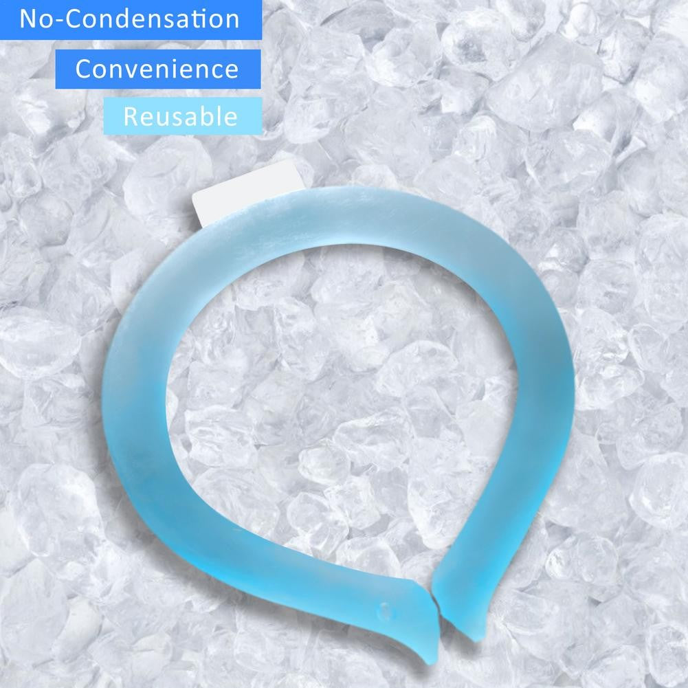 Dispozitiv De Racorire Tip Guler, Vivimall, Pentru Scaderea Temperaturii Corpului, Cu Racire Rapida, Reutilizabil, Non-Toxic, TPU, Diametru de 120 mm - vivimall.ro