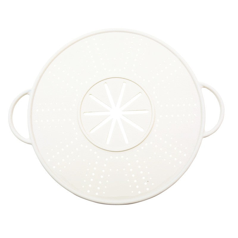 Capac Sita pentru Tigaie, Vivimall, 28 inch, Capac din Silicon pentru Scuregere, Rezistent la Remperaturi ridicate, Anti-Stropire, Deflector de Ulei, Alb - vivimall.ro