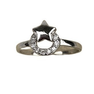 Inel Argint 925 Cerc cu Zirconiu si Stea, Marimea 51 - vivimall.ro