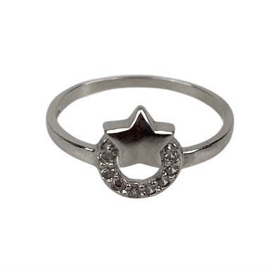 Inel Argint 925 Cerc cu Zirconiu si Stea, Marimea 51 - vivimall.ro