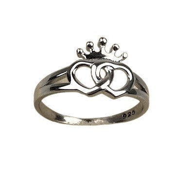 Inel Argint 925, Coroana cu Inimi M 50 - vivimall.ro