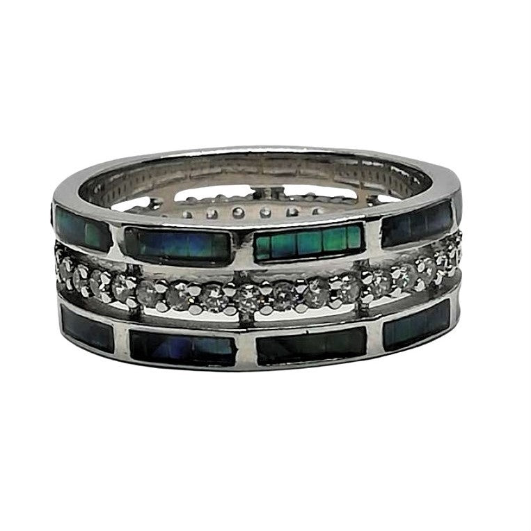 Inel Argint 925 cu Opal Verde si Zirconii M 59 - vivimall.ro