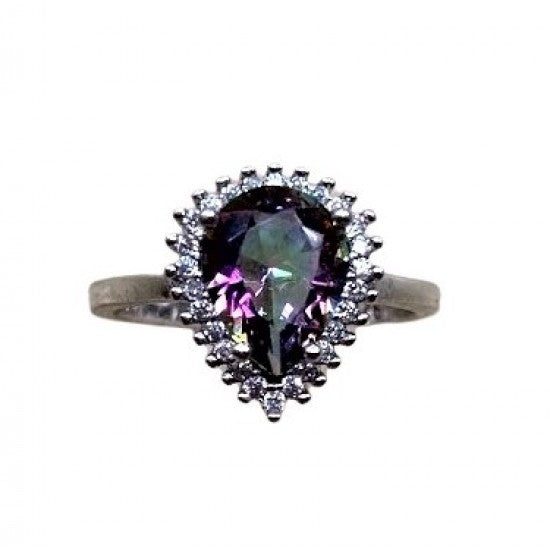 Inel Argint 925, Lacrima cu Topaz, M 51 - vivimall.ro