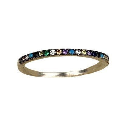 Inel Argint 925, Minizirconii Colorate, M 51 - vivimall.ro