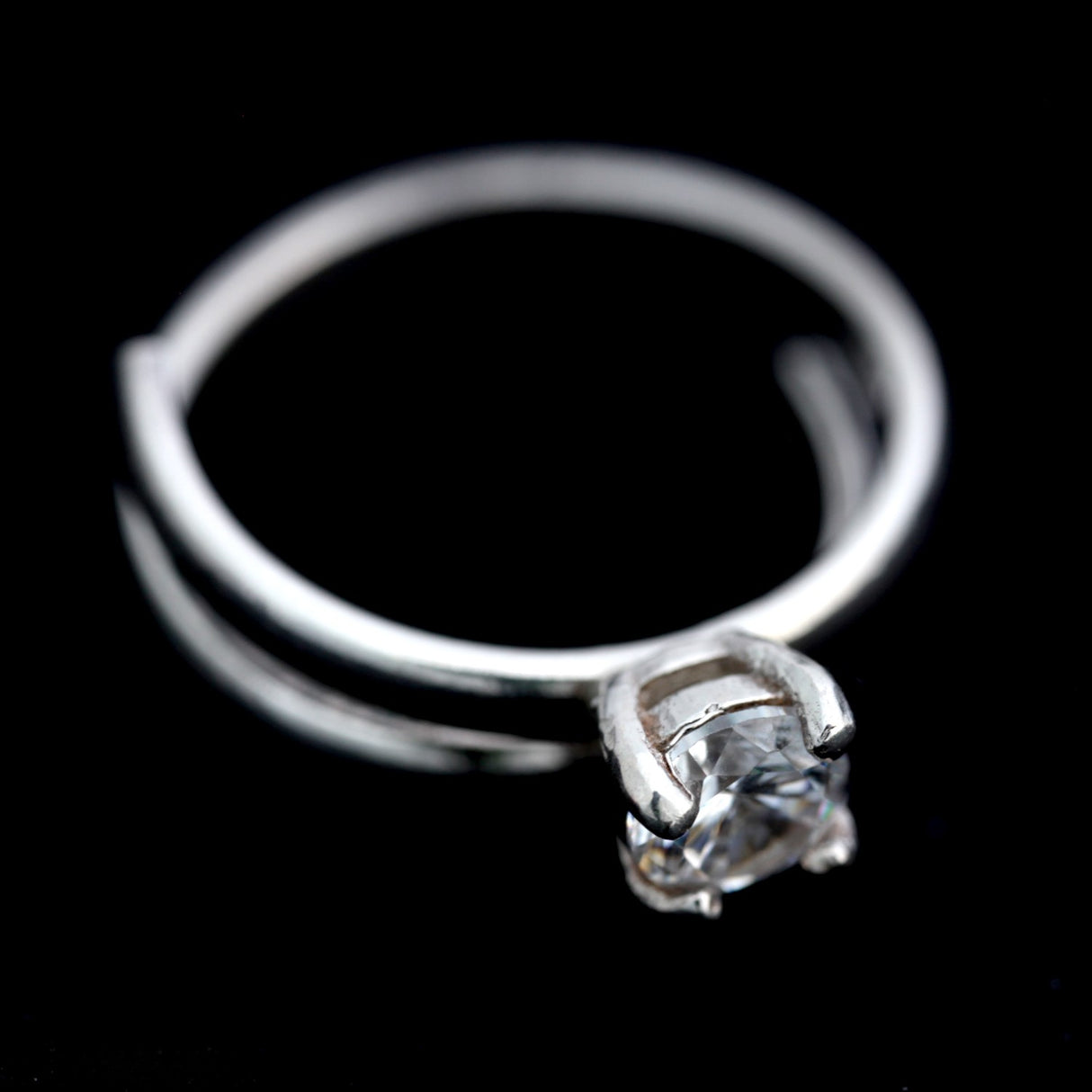 Inel De Logodna Din Argint 925, Forma Spiralata, Marimea 52