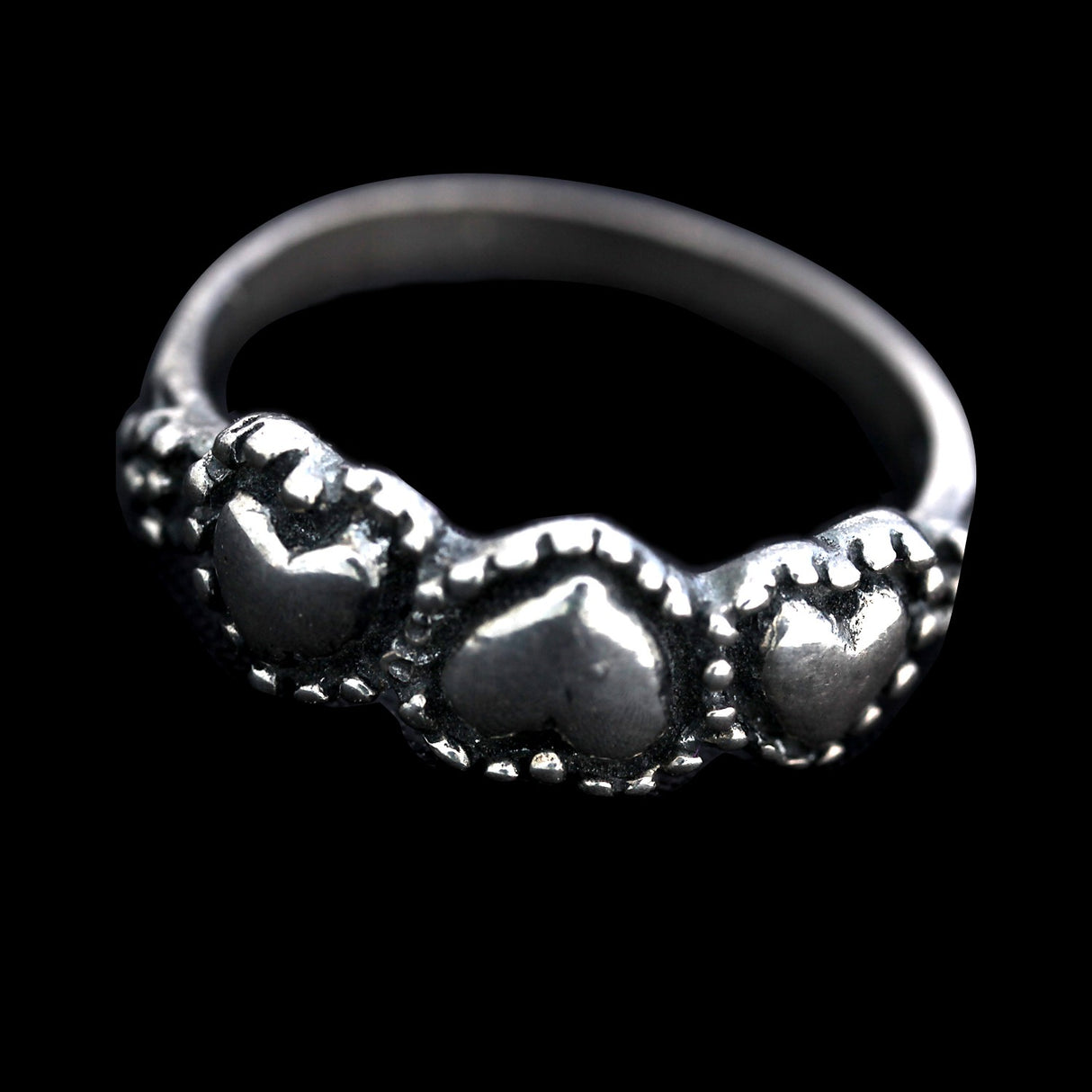 Inel din Argint 925 cu inimi, 49 mm - vivimall.ro