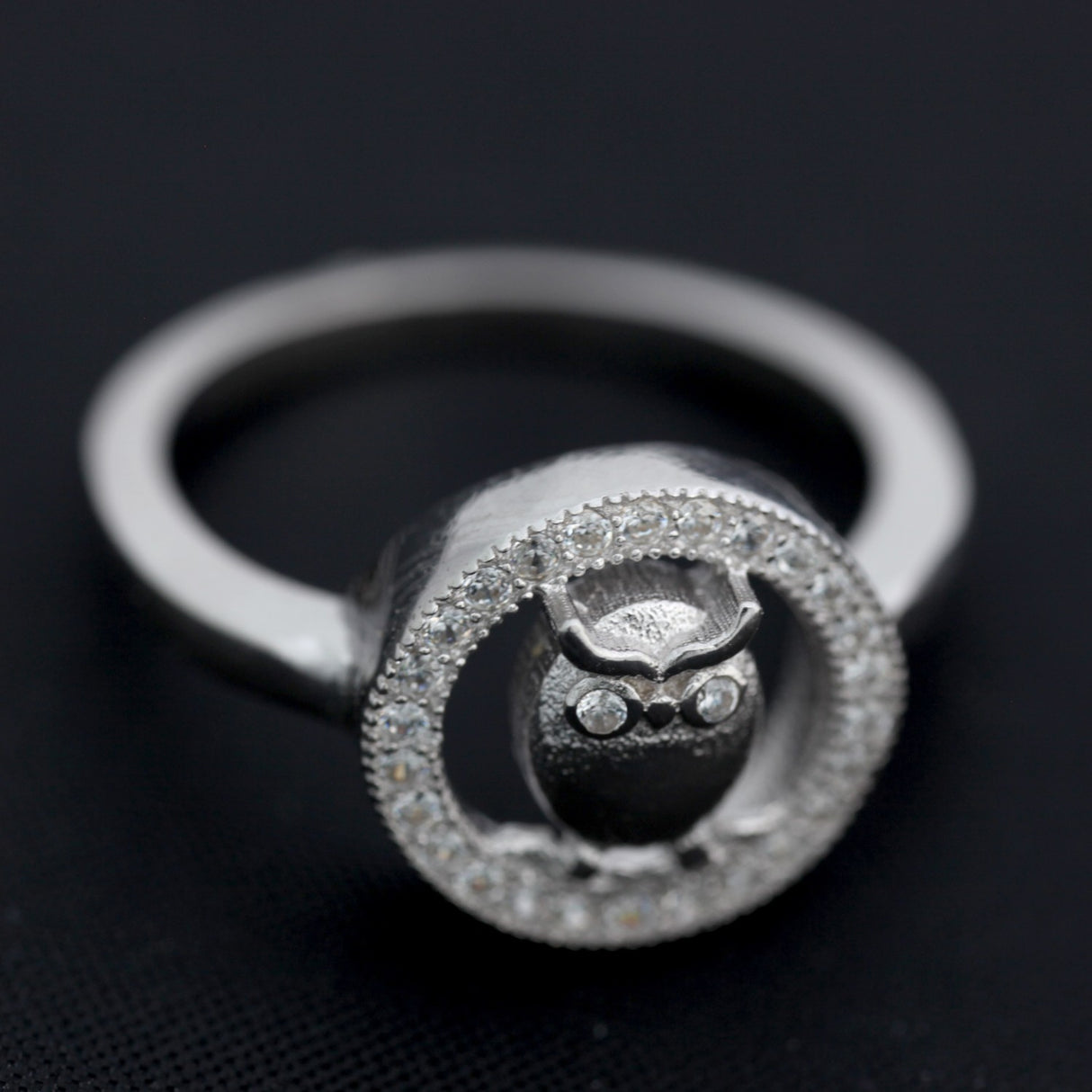 Inel din Argint 925 cu model Bufnita, marimea 52 - vivimall.ro