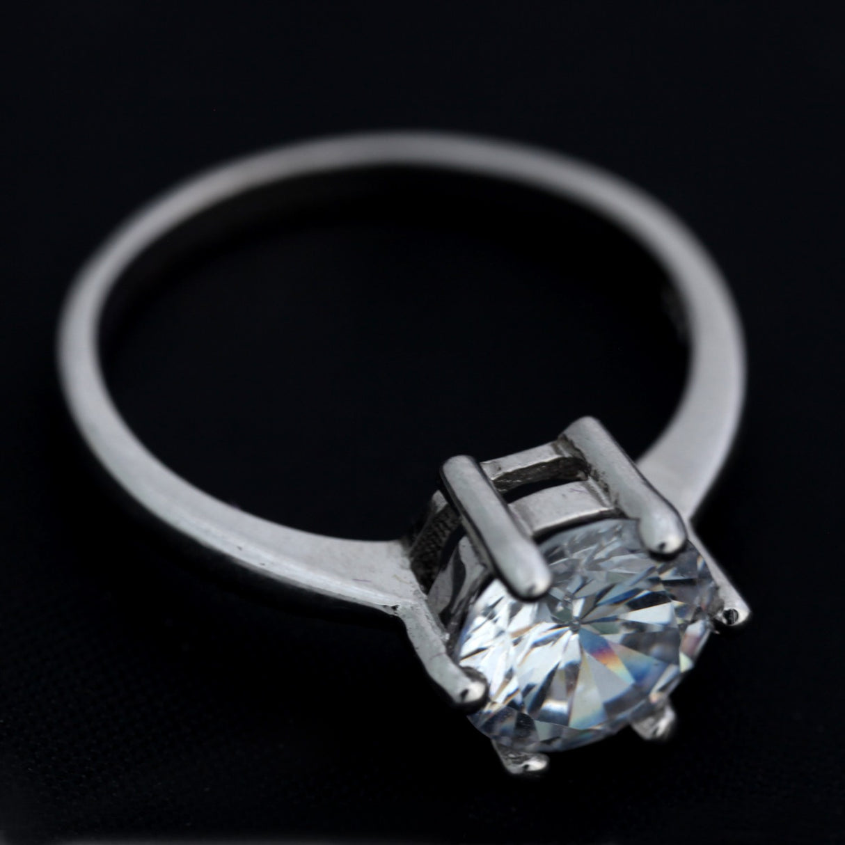 Inel tip logodna din Argint 925 cu Zirconiu, marimea 56 - vivimall.ro