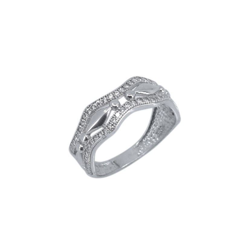 Inel Tip Verigheta Cu Zirconii, Argint 925, Marimea 55