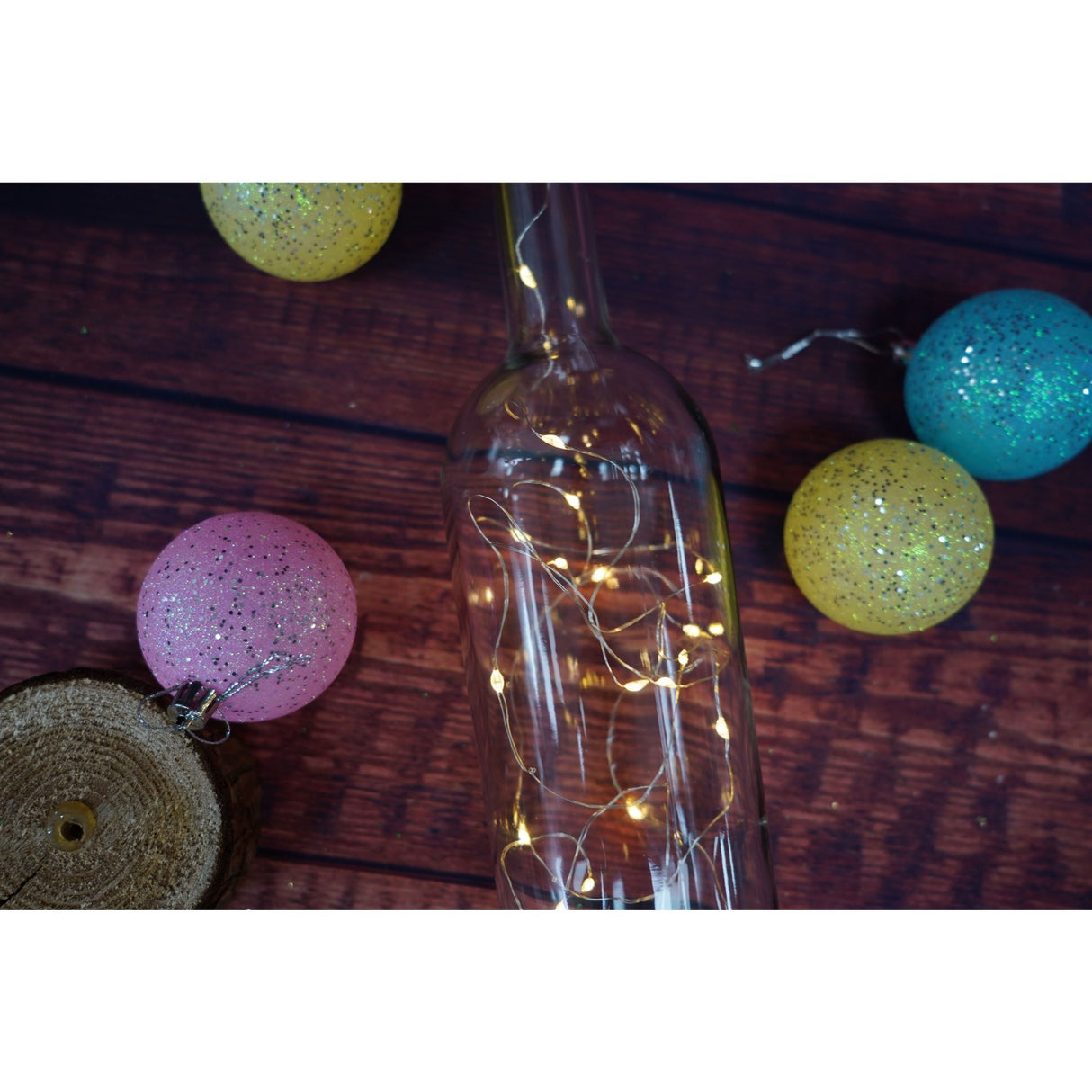 Instalatie de Craciun, Liniara, 2 m, Baterii, 20 LED-uri, Alb Cald, Fir Cupru, Interior/Exterior, Flippy - vivimall.ro