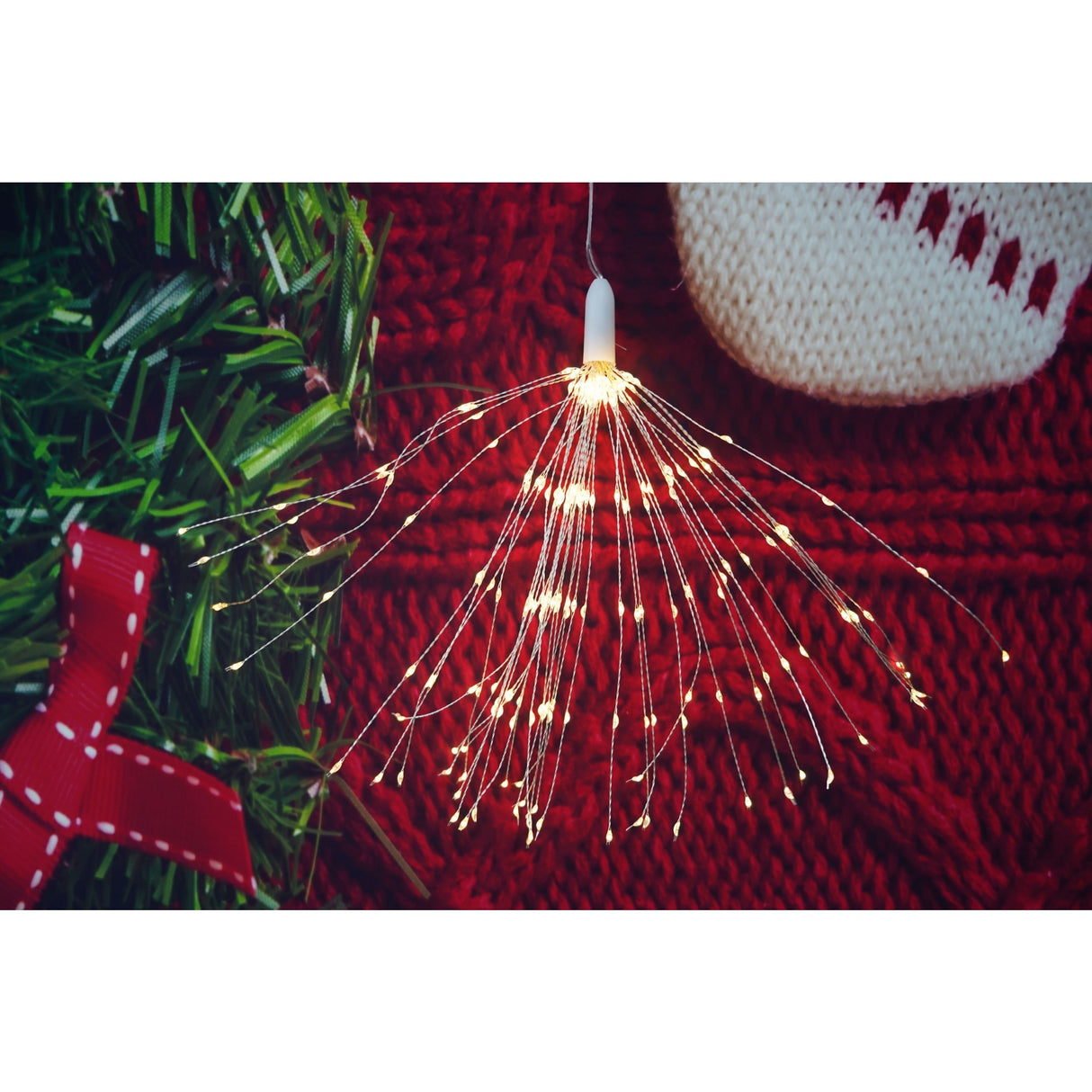 Instalatie Craciun, Vivimall, 200 LED-uri, Telecomanda 8 functii, Incarcare Solara, Explozie Fireworks, Fir Cupru, interior/exterior, Alb Cald - vivimall.ro