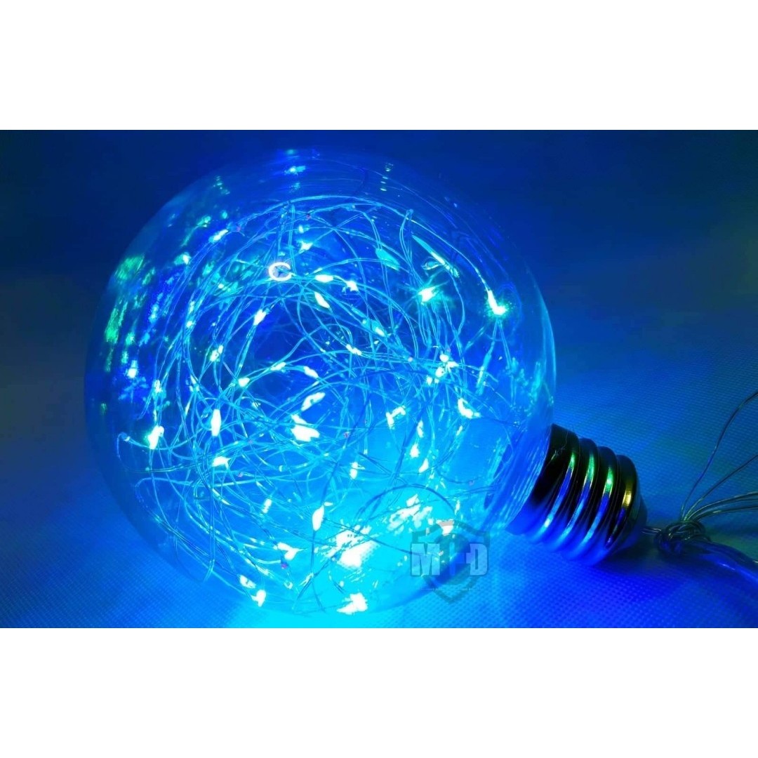 Instalatie Craciun, 40 m, 400 Led-uri, Liniara, Albastru, 8 jocuri de lumini, Transformator, Interconectabila, Prelungitor 5 m inclus, Fir Cupru, Vivimall - vivimall.ro