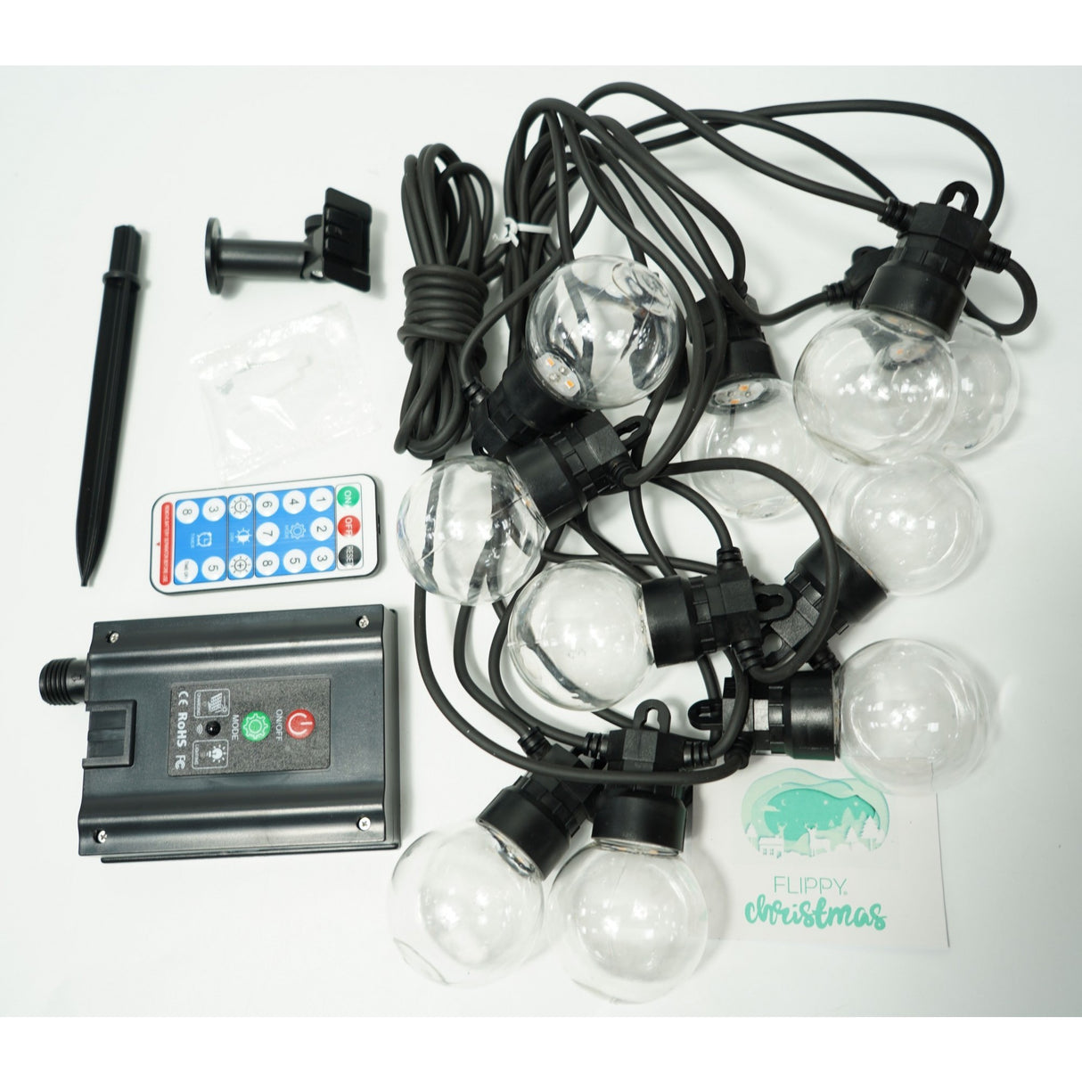 Instalatie Craciun, 5 M, 10 de LED-uri, alb-cald, model cu bulb, liniara, solara, interior/exterior, Vivimall - vivimall.ro