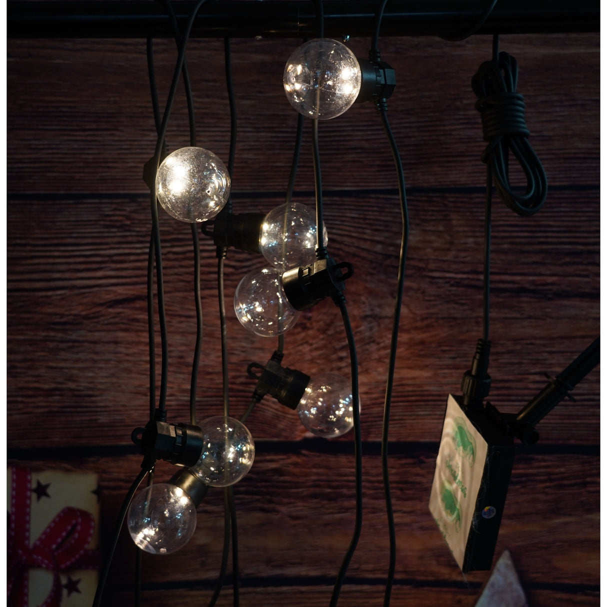 Instalatie Craciun, 5 M, 10 de LED-uri, alb-rece, model cu bulb, liniara, solara, interior/exterior, Vivimall - vivimall.ro