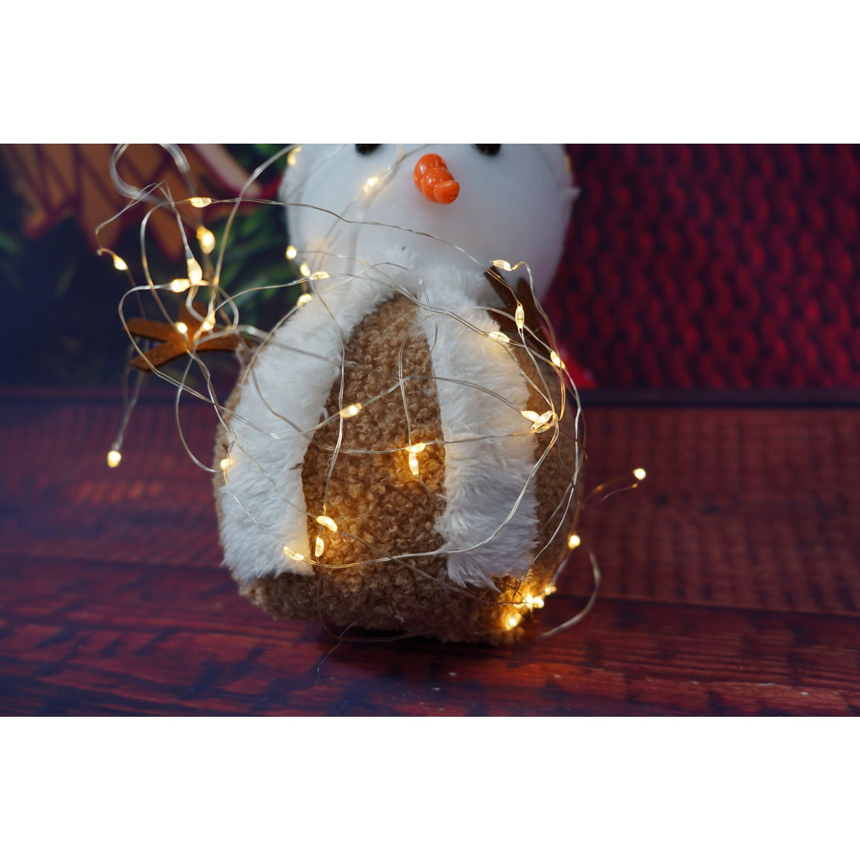 Instalatie Craciun, 5 metri, 50 LED-uri, alb cald, cu baterii, fir cupru, liniar, interior/exterior, Flippy - vivimall.ro