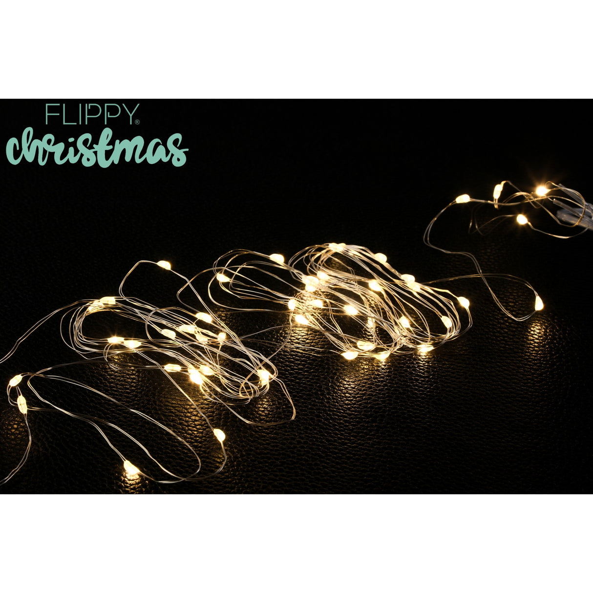 Instalatie Craciun, 5 metri, 50 LED-uri, alb cald, cu baterii, fir cupru, liniar, interior/exterior, Flippy - vivimall.ro