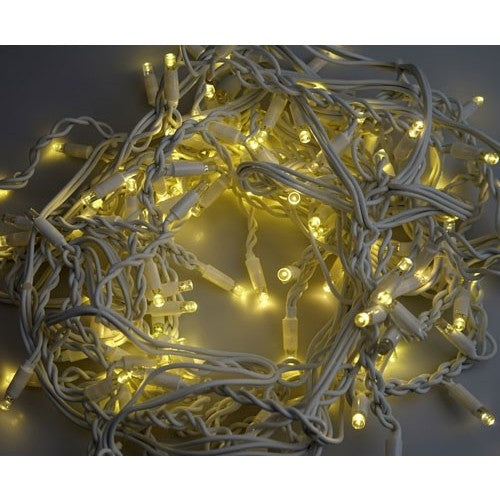 Instalatie Craciun, 65 m, 1560 Led-uri ,Franjuri, Alb cald, Flash, Alimentator, Interconectabila, Prelungitor 6.5 m inclus, Fir Alb Cauciucat, 220v, Vivimall - vivimall.ro