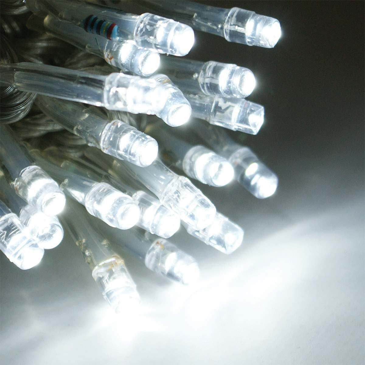 Instalatie Craciun, 65 m, 650 Led-uri ,Liniara, Alb rece, 8 jocuri de lumini, Transformator cu telecomanda, Interconectabila, Prelungitor 5 m inclus, Fir Transparent, Vivimall - vivimall.ro