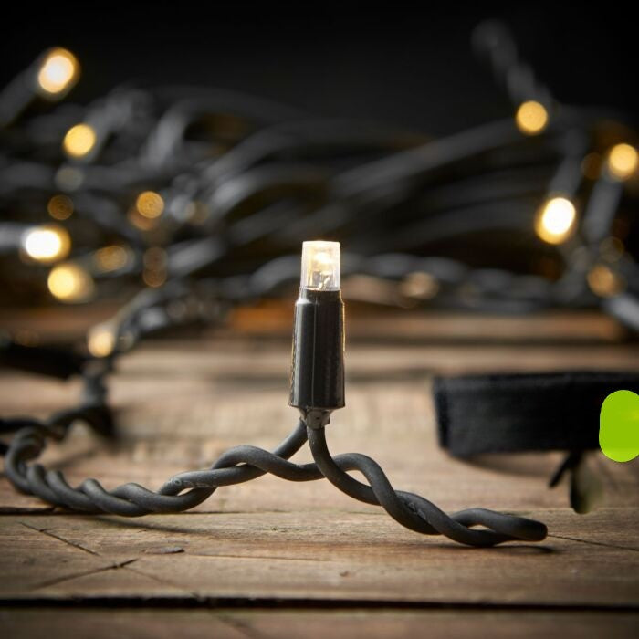 Instalatie Craciun Profesionala de Exterior IP65, 25 m, 600 Led-uri Mari ,Franjuri, Alb cald, Flash, Alimentator, Interconectabila, Prelungitor 6.5 m inclus, Fir Negru Cauciucat, 220v, Vivimall - vivimall.ro