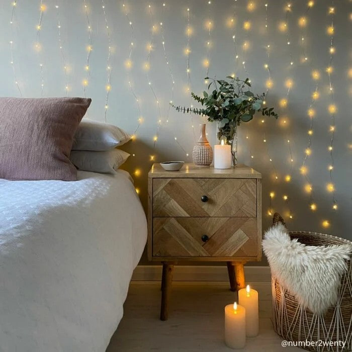 Instalatie Craciun Tip Turturi, IP44, 5 m, 143 Led-uri, Alb cald, 8 jocuri de lumini, 31V, telecomanda inclusa, Interconectabila, Prelungitor 3 m inclus, Fir Cupru, Vivimall, Interior/Exterior - vivimall.ro