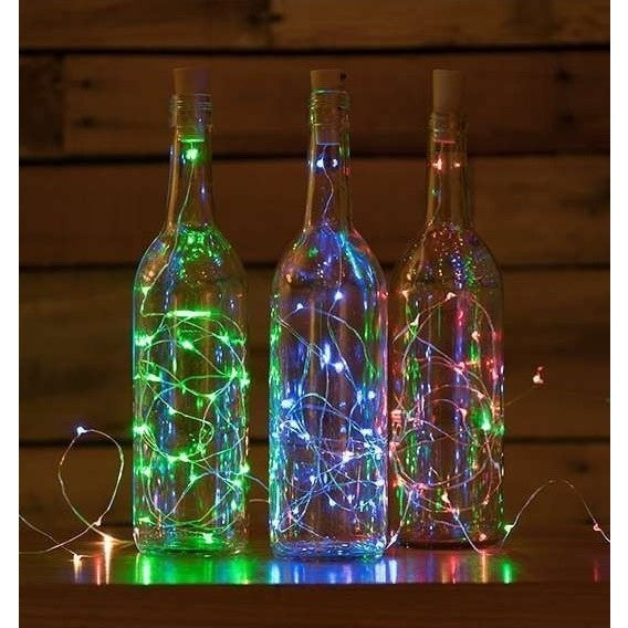 Instalatie de Craciun cu Baterii Tip Liniar, 2 jocuri de lumini, Fir Cupru 5 m 50 LED -uri, Multicolor - vivimall.ro