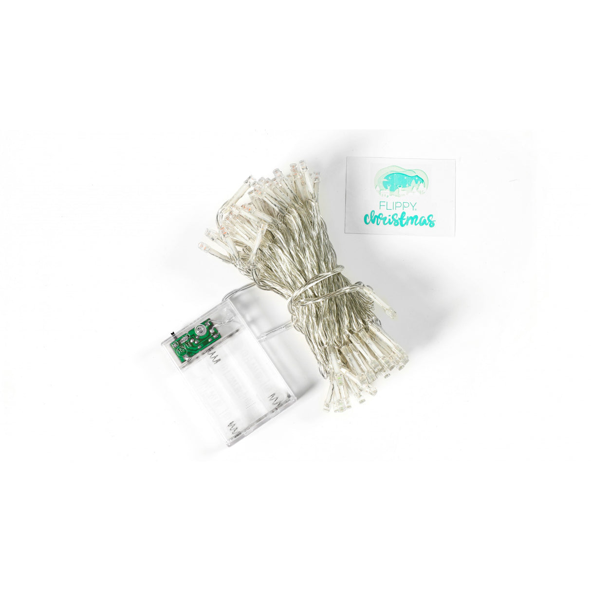 Instalatie de Craciun cu Baterii Tip Liniar, 2 jocuri de lumini, Fir Transparent 10 m 100 LED -uri, Multicolor - vivimall.ro