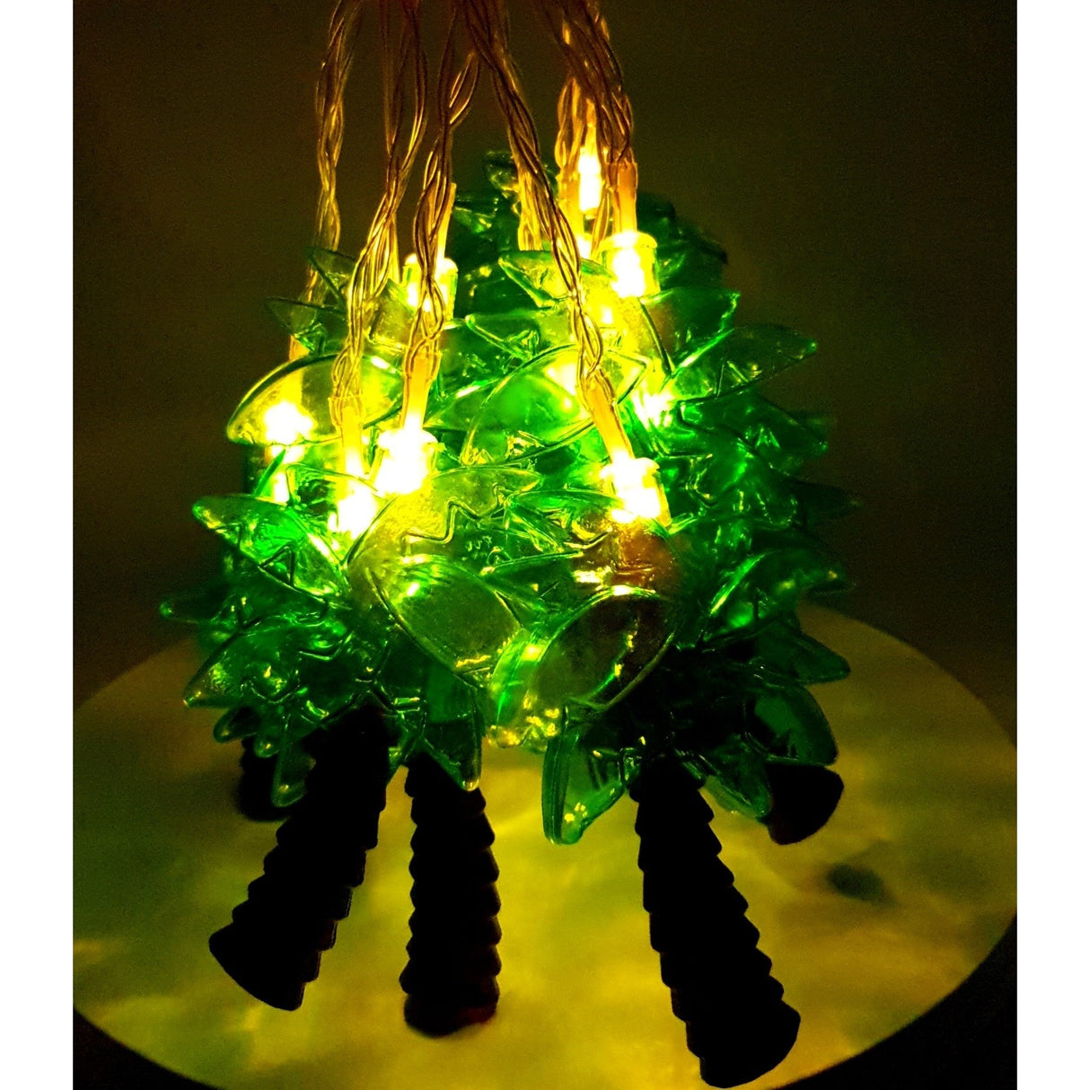 Instalatie de Craciun cu Baterii Tip Sir 1.5 m LED -uri Palmier Alb Cald - vivimall.ro