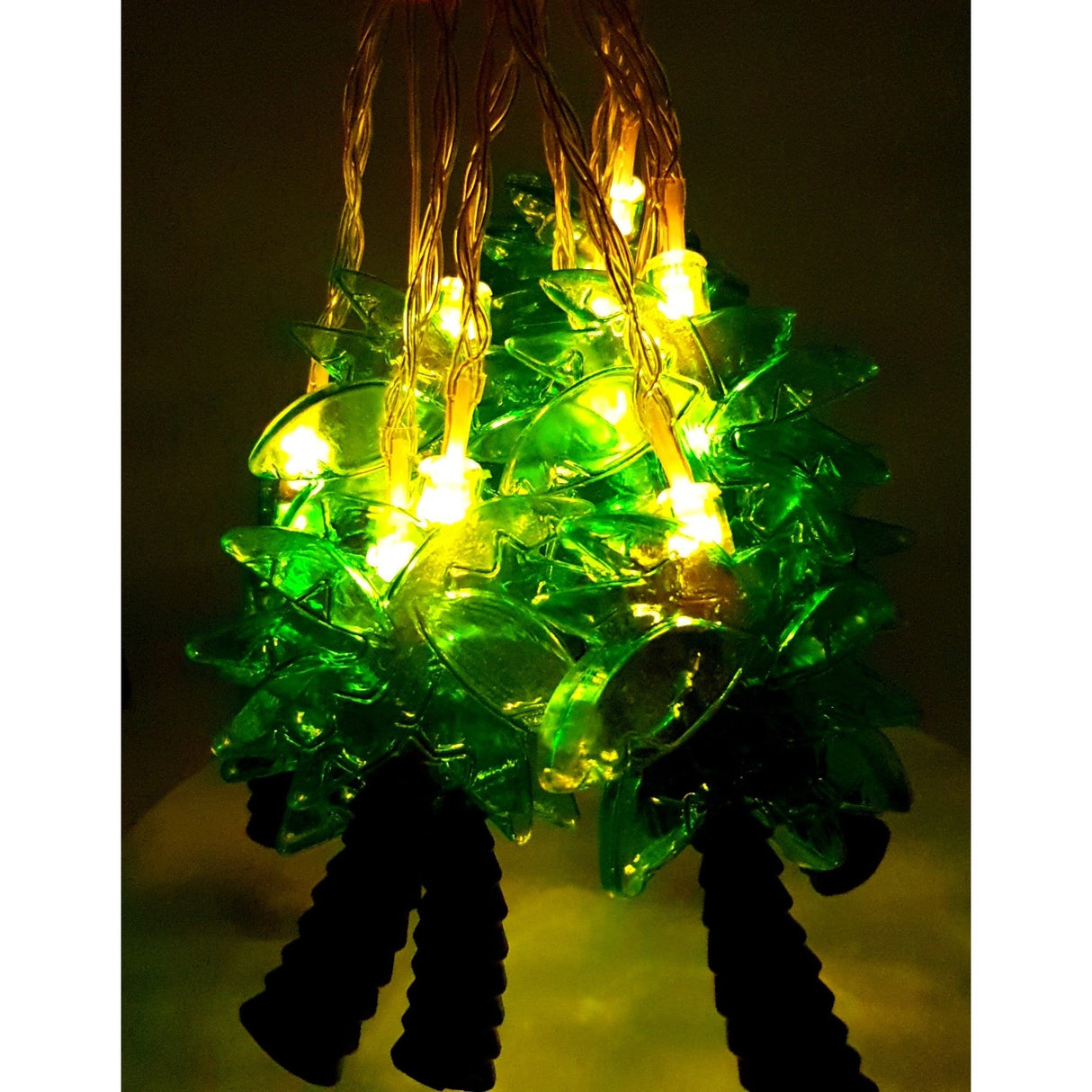 Instalatie de Craciun cu Baterii Tip Sir 1.5 m LED -uri Palmier Alb Cald - vivimall.ro