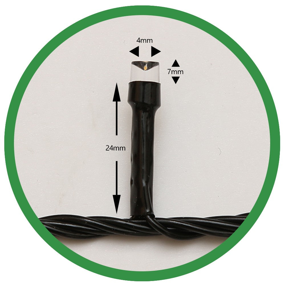 Instalatie de Craciun, Flippy®, Tip Liniara, Fir Negru, 9 m, 100 LED-uri, Interconectabila, Alb Cald - vivimall.ro