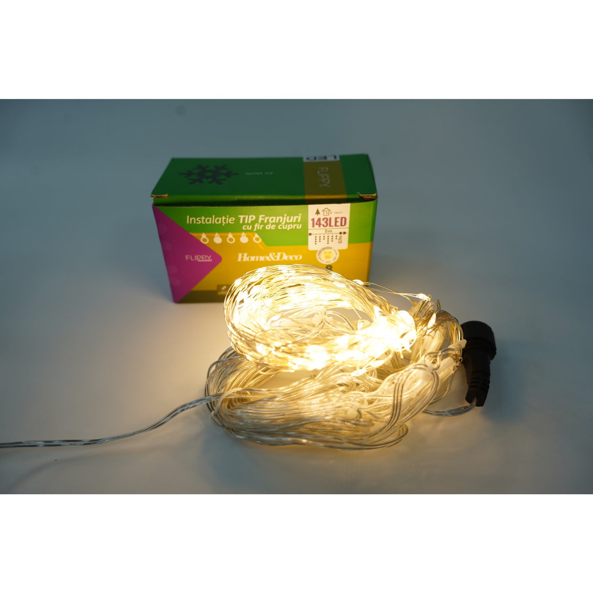 Instalație Crăciun turturi, 5m, 143 LED | Luminia - vivimall.ro