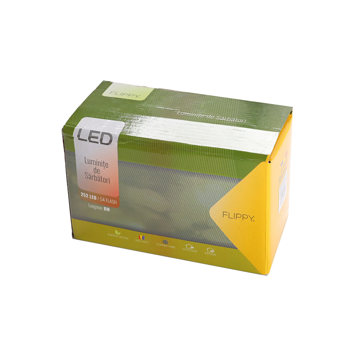 Instalatie de Craciun Premium Flippy® Tip Franjuri cu Flash 8 m 252 LED-uri Alb Rece 2095W Interconectabila - vivimall.ro