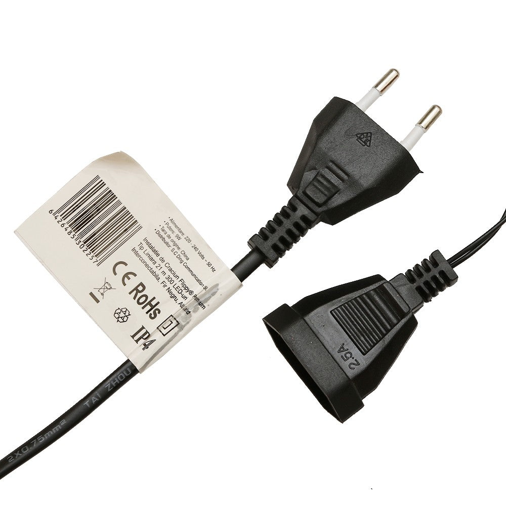 Instalatie de Craciun, Premium Flippy®, Tip Liniara, 21 m, 300 LED-uri, Interconectabila, Alb Cald - vivimall.ro