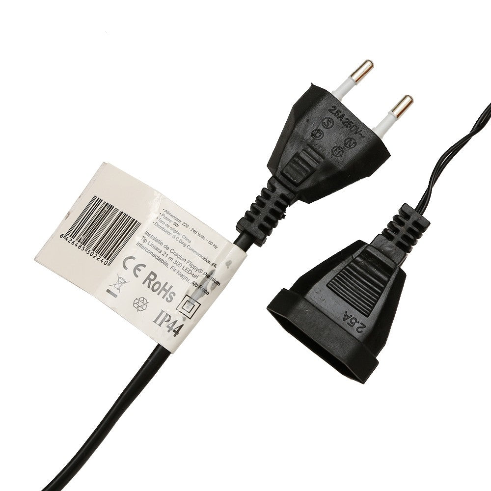 Instalatie de Craciun, Premium Flippy®, Tip Liniara, 21 m, 300 LED-uri, Interconectabila, Alb Rece - vivimall.ro