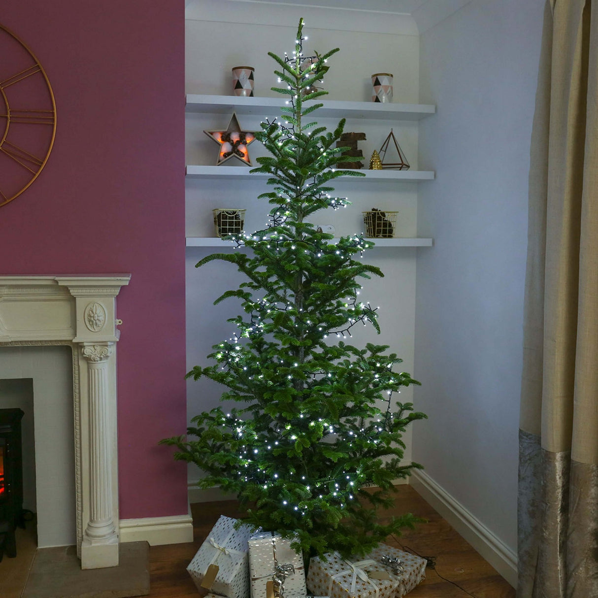 Instalatie de Craciun, Premium Flippy®, Tip Liniara / Sirag, 50 m, 500 LED-uri Mari, Alb Rece - vivimall.ro