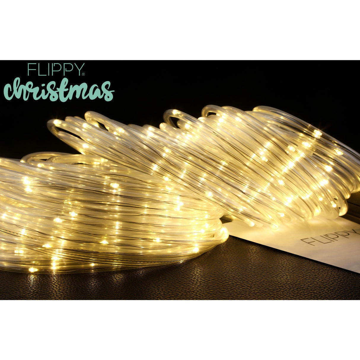 Instalatie luminoasa de Craciun tip furtun luminos, 300 LED-uri, 32 metri lungime, 8 programe, 2 metri prelungitor, sarma din cupru, incarcare solara, alb cald, Vivimall - vivimall.ro