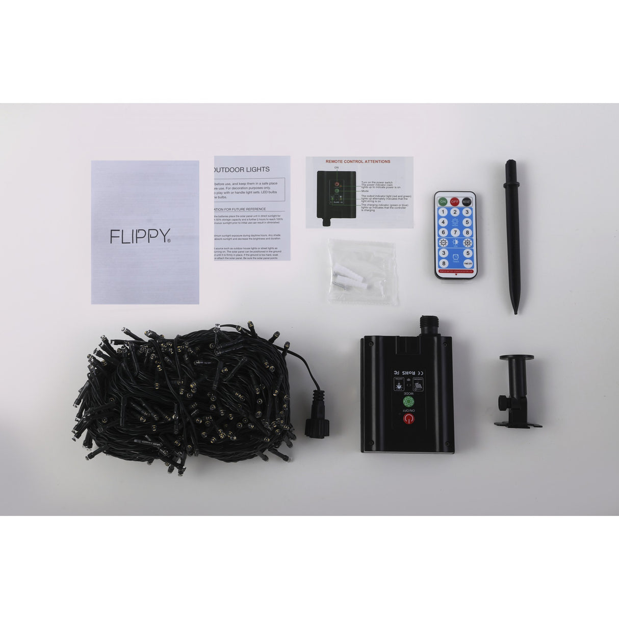 Instalatie luminoasa de Craciun cu LED, 300 LED-uri, 32 metri lungime, 8 programe, interior/exterior, incarcare solara, alb cald, Vivimall - vivimall.ro