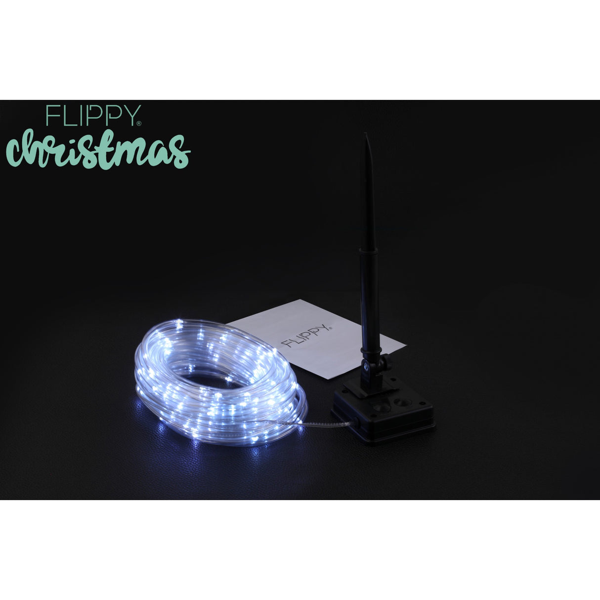 Instalatie luminoasa de Craciun tip furtun luminos, 300 LED-uri, 32 metri lungime, 8 programe, 2 metri prelungitor, sarma din cupru, incarcare solara, alb rece, Vivimall - vivimall.ro