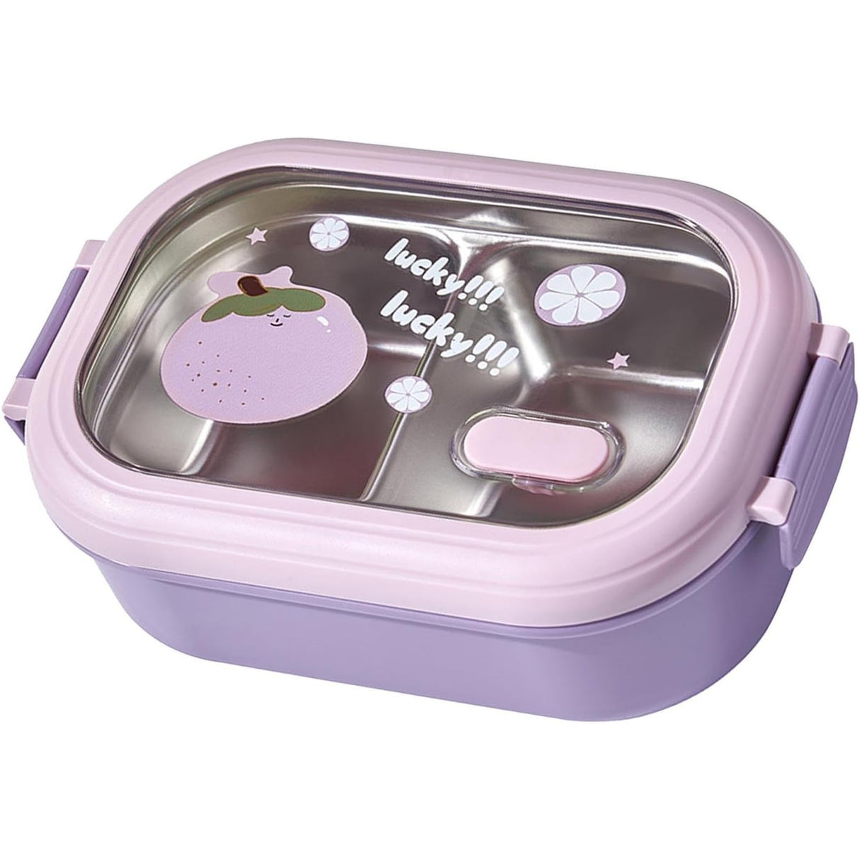 Cutie pentru Pranz sau Gustari, Vivimall, cu Doua Compartimente, pentru Copii si Adulti, Etansare, PP, Perfect pentru Scoala si Birou, 1000 mL, 22.5x14.5x8 cm, Mov - vivimall.ro