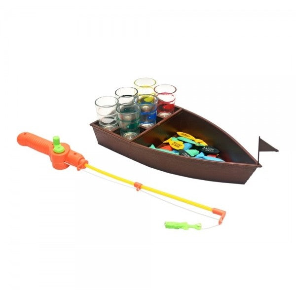 Joc de baut, La pescuit, Vivimall, arunca undita si prinde provocarea, pahare de shot din sticla, pentru petreceri, distractiv, 31 x 15 x 5 cm, multicolor - vivimall.ro