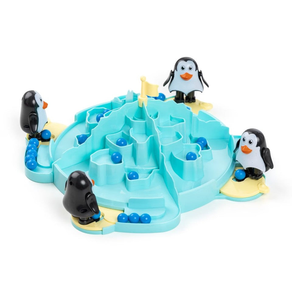 Joc Interactiv pentru Copii, Vivimall, Batalia Pinguinilor, 3 ani+, Tabla de Joc, Figurine Pinguini, Mingi, Multicolor - vivimall.ro