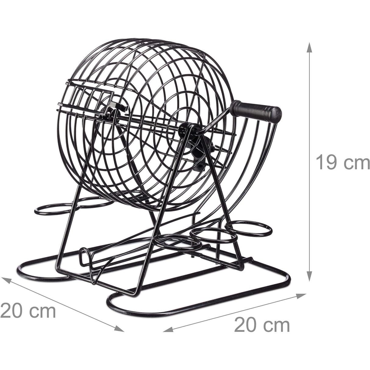 Joc Mini Loterie Vivimall, Bingo, cu Pahare de Shot din Sticla, 20 x 20 x 19 cm, 48 Bile, Negru - vivimall.ro
