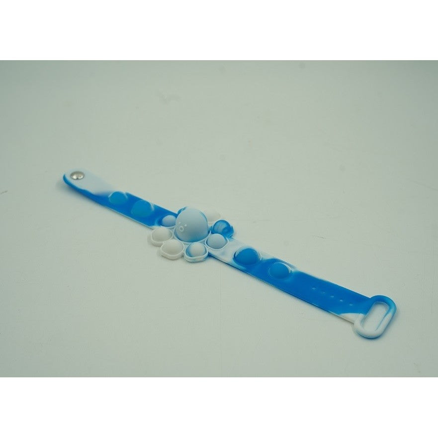 Jucarie antistres din silicon, Bratara caracatita reversibila, Multicolor/Albastru - vivimall.ro