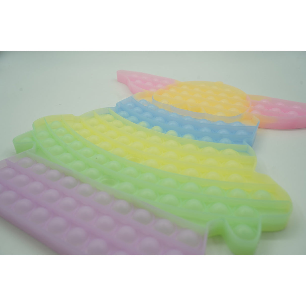 Jucarie antistres din silicon Vivimall®, Pop it Now and Flip It, Baby Yoda, 30 cm, Fosforescent, Multicolor - vivimall.ro