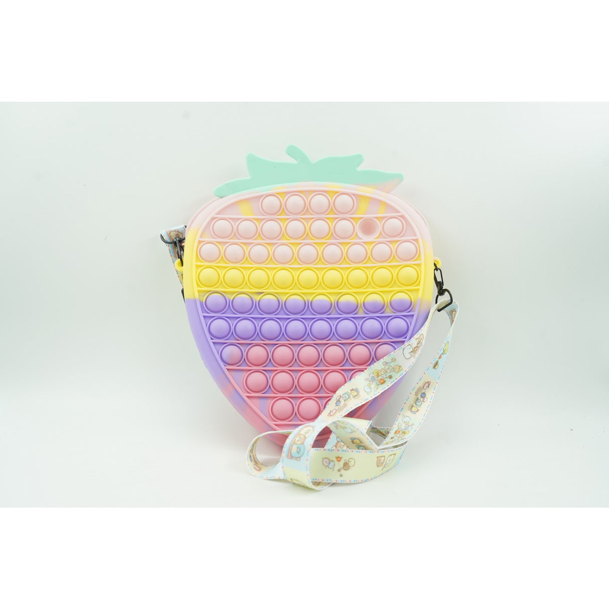 Jucarie Antistres din silicon Flippy, Pop It Now And Flip It, Capsuna, Multicolor - vivimall.ro