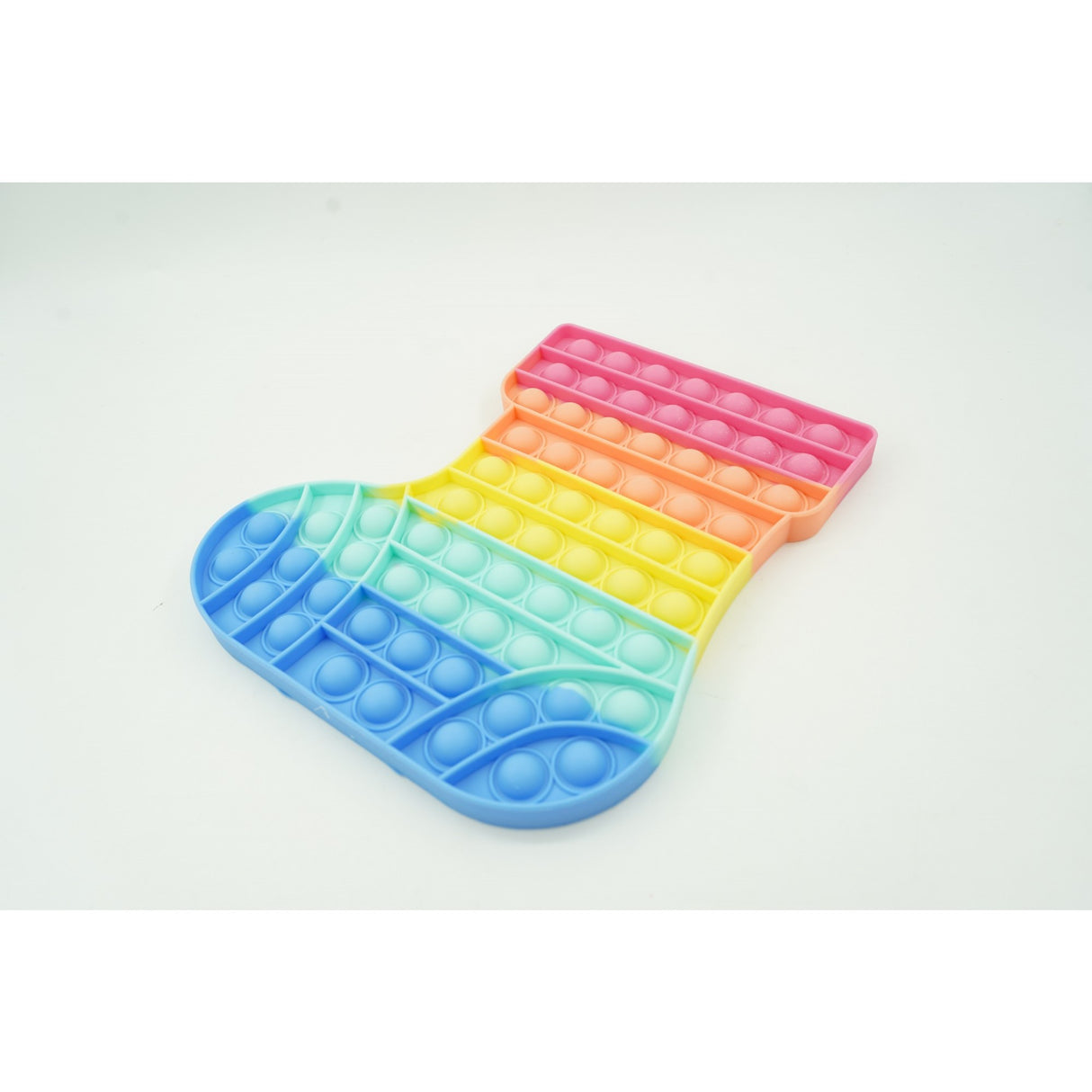 Jucarie antistres din silicon, Flippy, Pop It Now and Flip It, Ciorap Craciun, Multicolor - vivimall.ro