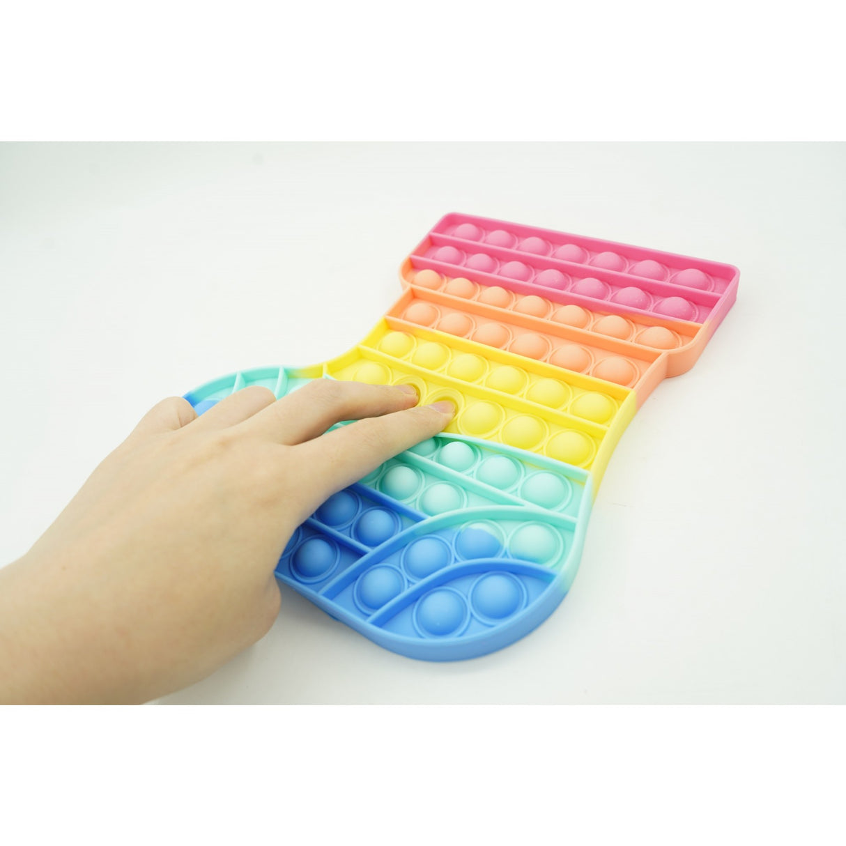 Jucarie antistres din silicon, Flippy, Pop It Now and Flip It, Ciorap Craciun, Multicolor - vivimall.ro