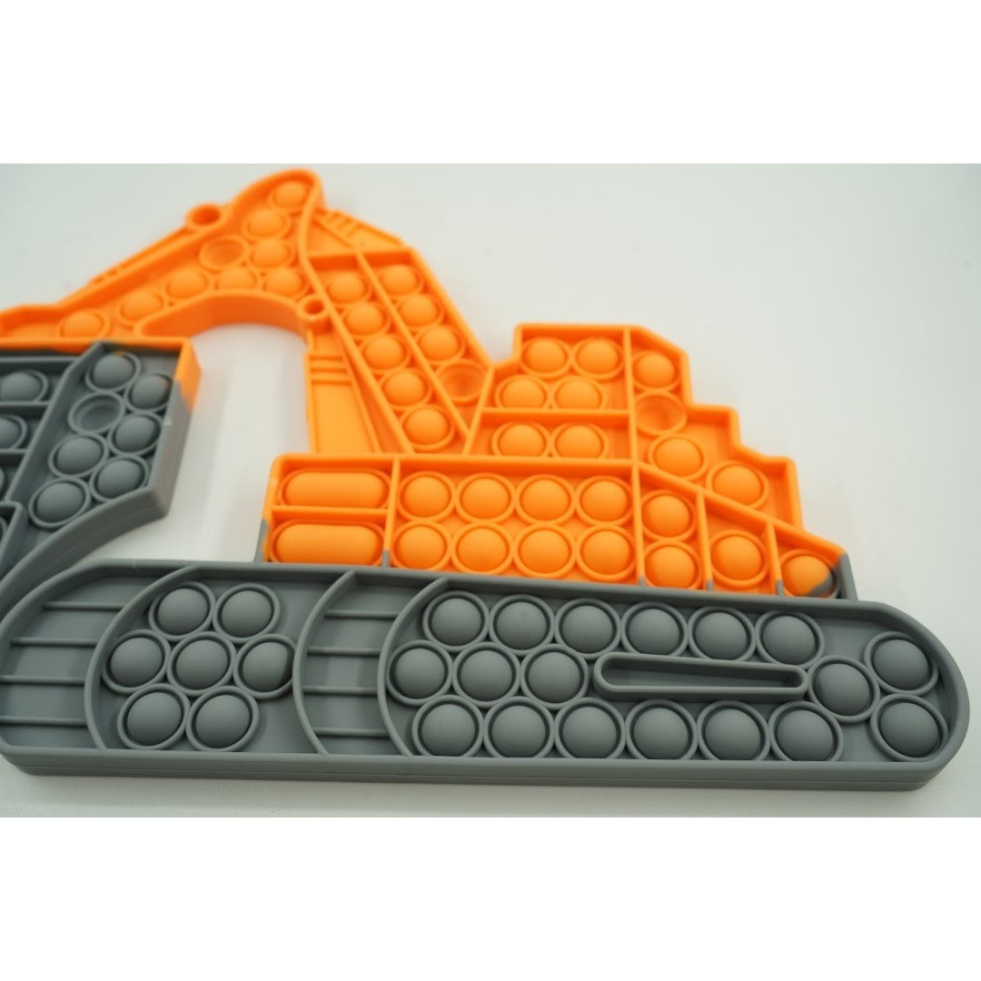 Jucarie antistres din silicon Vivimall, Pop it Now and Flip It ,Excavator ,Multicolor ,Model 2 - vivimall.ro