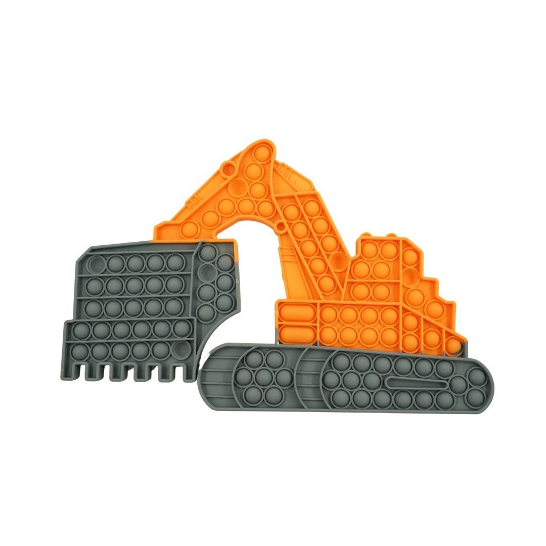 Jucarie antistres din silicon Vivimall, Pop it Now and Flip It ,Excavator ,Multicolor ,Model 2 - vivimall.ro