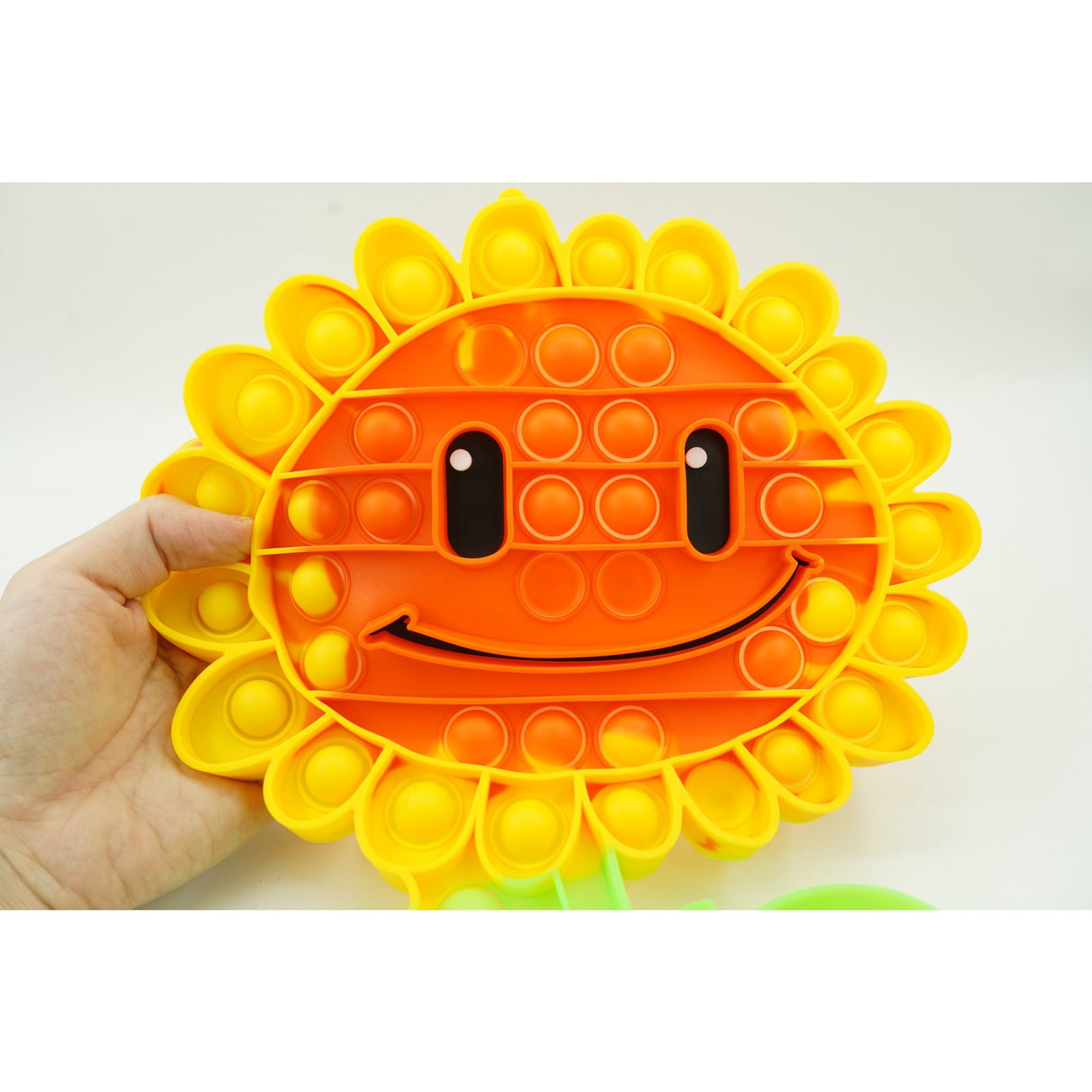 Jucarie antistres din silicon, Vivimall, Pop It Now and Flip It, Floarea soarelui, Multicolor, V1 - vivimall.ro
